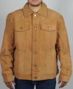 Wes Bentley Yellowstone Shirt Style Suede Trucker Jacket