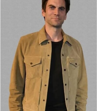 Wes Bentley Yellowstone Shirt Style Suede Trucker Jacket