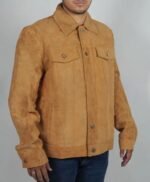 Wes Bentley Yellowstone Shirt Style Suede Trucker Jacket