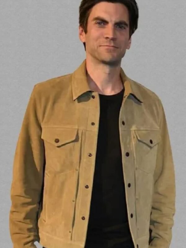 Wes Bentley Yellowstone Shirt Style Suede Trucker Jacket