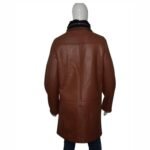 Wesley RAF SF Bomber Warm Duffle Brown Leather Coat