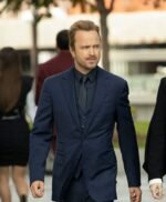 Westworld S03 Aaron Paul Blue Notch Collar Blazer Suit
