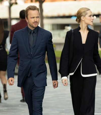 Westworld S03 Aaron Paul Blue Notch Collar Blazer Suit