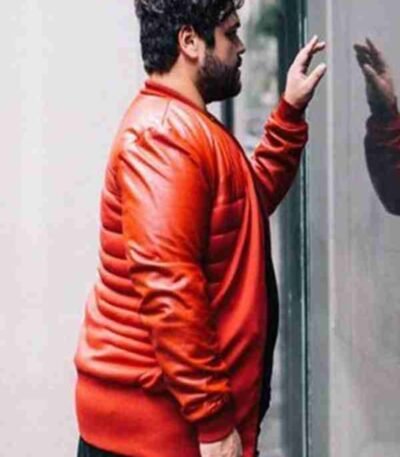 What We Do In The Shadows Harvey Guillén Red Bomber Jacket