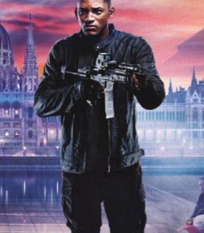 Will Smith Gemini Man Junior Leather Black Jacket