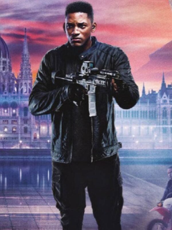 Will Smith Gemini Man Junior Leather Black Jacket