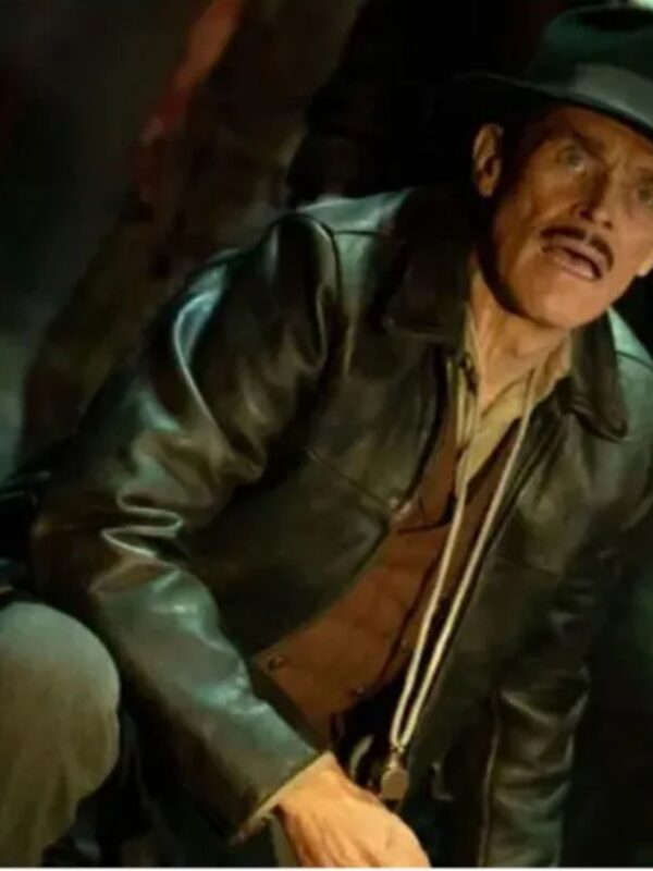 Willem Dafoe Nightmare Alley Black Leather Jacket