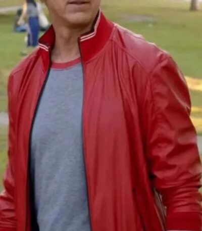 William Zabka Cobra Kai Red Bomber Leather Jacket
