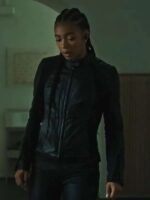 Wingwomen 2023 Manon Bresch Black Leather Jacket