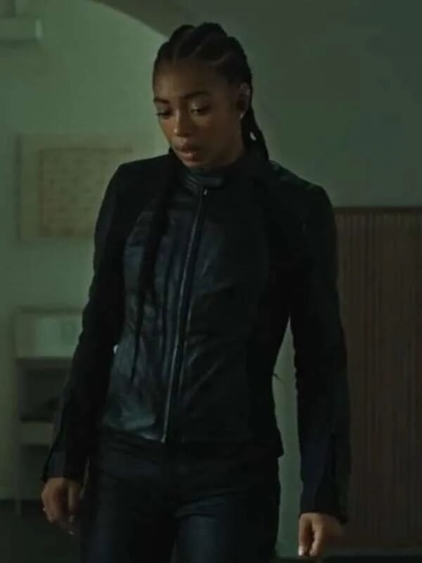 Wingwomen 2023 Manon Bresch Black Leather Jacket