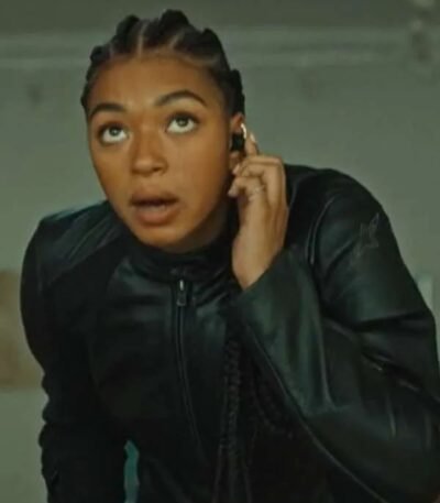 Wingwomen 2023 Manon Bresch Black Leather Jacket
