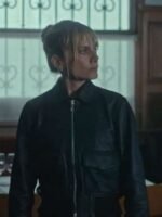 Wingwomen 2023 Mélanie Laurent Black Leather Jacket