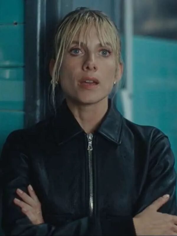 Wingwomen 2023 Mélanie Laurent Black Leather Jacket