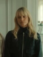 Wingwomen 2023 Mélanie Laurent Black Leather Jacket