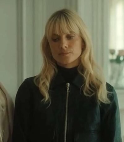 Wingwomen 2023 Mélanie Laurent Black Leather Jacket