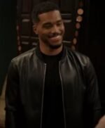 With Love S02 Rome Flynn Black Bomber Jacket