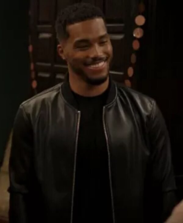 With Love S02 Rome Flynn Black Bomber Jacket