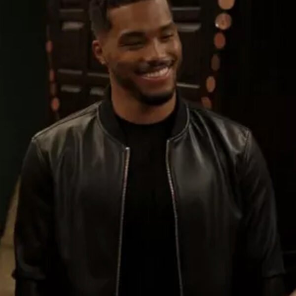 With Love S02 Rome Flynn Black Bomber Jacket