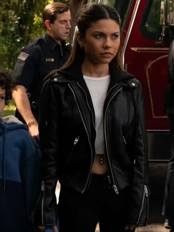 Wolf Pack S01 Blake Navarro Black Leather Jacket
