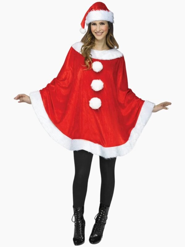 Women Santa Cape Poncho