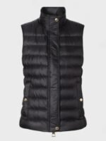 Womens Black Puffer Parachute Vest