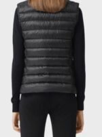 Womens Black Puffer Parachute Vest