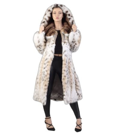 Womens Bobcat Lynx Fur Desert Seduction Coat