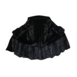 Women's Genuine Mink Fur Black Trench Coat