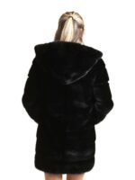 Womens Mink Fur Black Swan Hooded Coat Womens Mink Fur Black Swan Hooded Coat | Movie Jackets Hub