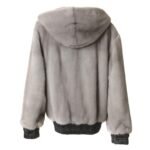 Womens Reversible Mink Fur Bomber Jacket