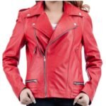 Womens Riverdale Southside Serpents Red Leather Jacket