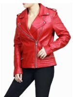 Womens Riverdale Southside Serpents Red Leather Jacket
