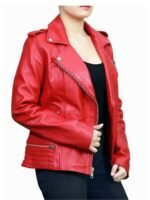 Womens Riverdale Southside Serpents Red Leather Jacket