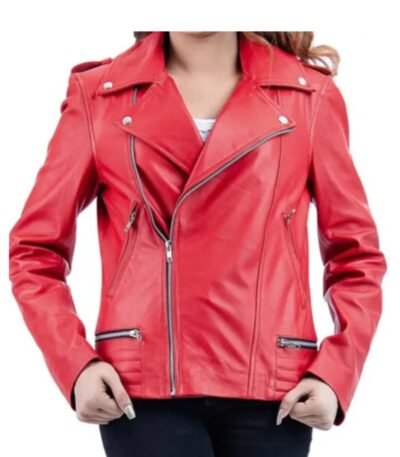 Womens Riverdale Southside Serpents Red Leather Jacket