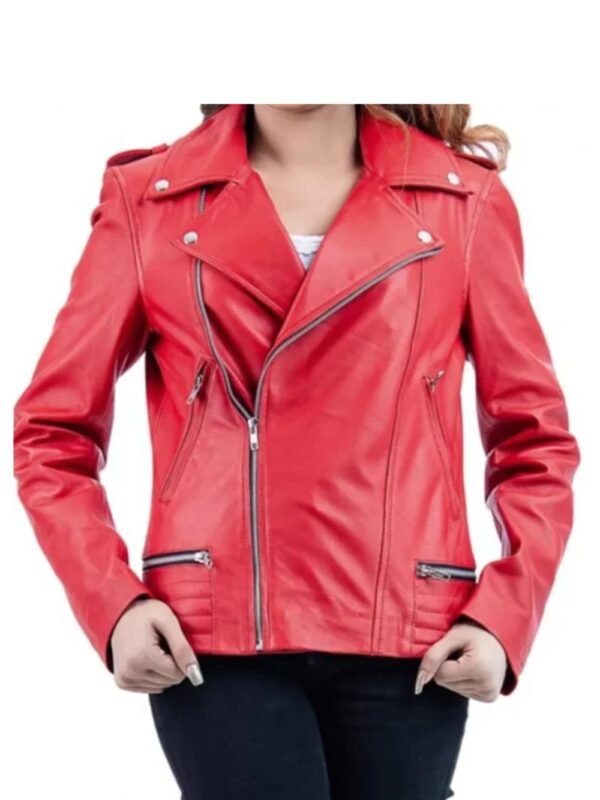 Womens Riverdale Southside Serpents Red Leather Jacket