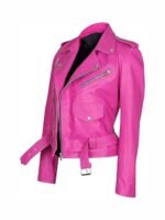 Womens Slim Fit Jessica Alba Stylish Biker Jacket