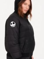 Womens The Nightmare Before Christmas Jack Puffer Bomber Jacket