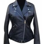 Womens The Walking Dead Negan Black Leather Jacket