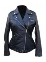 Womens The Walking Dead Negan Black Leather Jacket