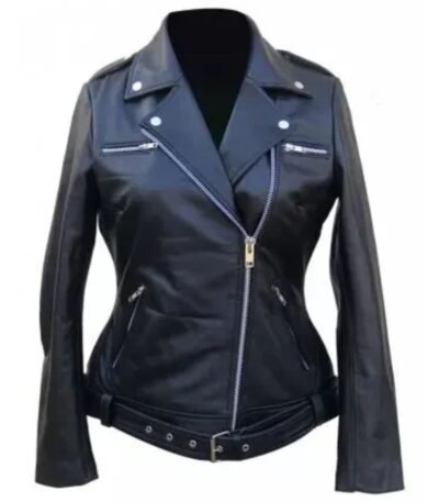 Womens The Walking Dead Negan Black Leather Jacket