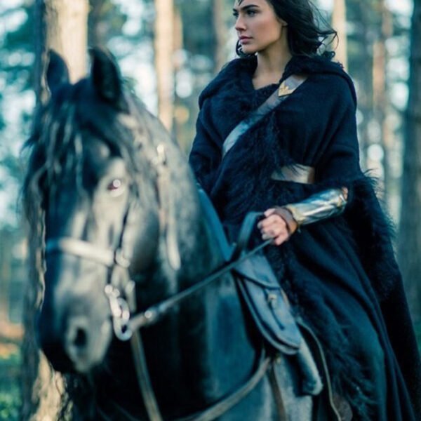 Wonder Woman Diana Prince Shearling Coat