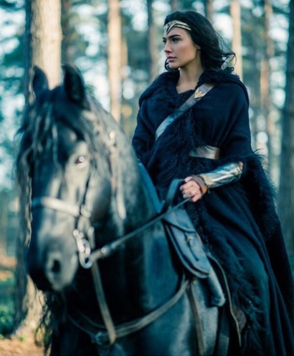 Wonder Woman Diana Prince Shearling Coat
