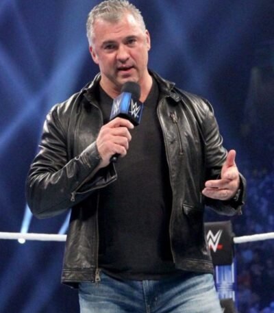 Wrestler Shane McMahon Leather Black Jacket