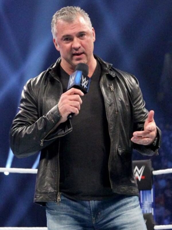 Wrestler Shane McMahon Leather Black Jacket