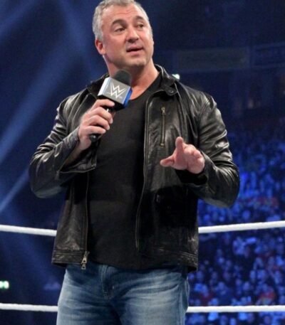 Wrestler Shane McMahon Leather Black Jacket