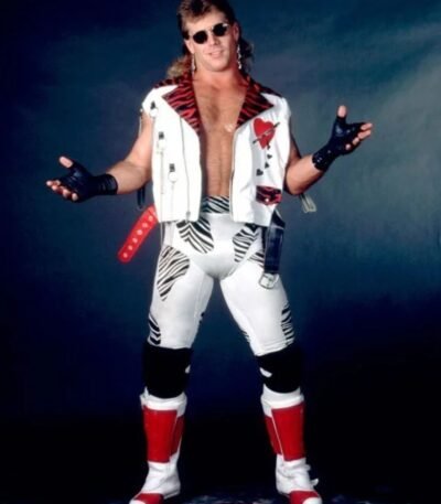 Wrestler Shawn Michaels White Leather Vest