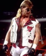 Wrestler Shawn Michaels White Leather Vest
