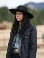 Yellowstone Avery S04 Black Cotton Quilted Jacket