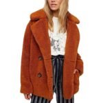 Yellowstone Beth Dutton Orange Shearling Fur Coat