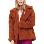 Yellowstone Beth Dutton Orange Shearling Fur Coat